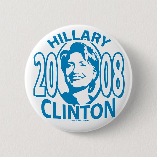 Badge Rond 5 Cm Bouton 2008 de Hillary Clinton (Devant)