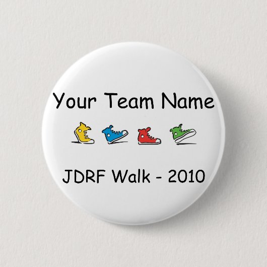 Badge Rond 5 Cm Bouton 2010 d'équipe de promenade de JDRF (Devant)