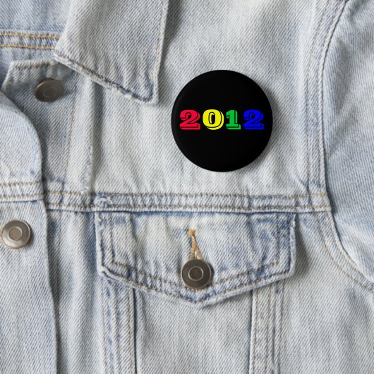 Badge Rond 5 Cm Bouton 2012 (En situation)