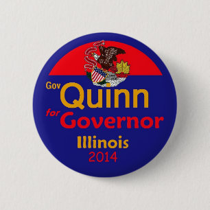 Badge Rond 5 Cm Bouton 2014 de QUINN l'Illinois