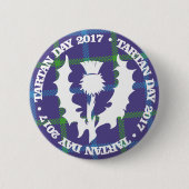 Badge Rond 5 Cm Bouton 2017 de jour de tartan (Devant)