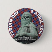 Badge Rond 5 Cm Bouton 2018 de jour de tartan (Devant)