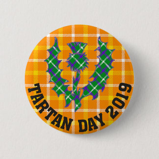 Badge Rond 5 Cm Bouton 2019 de jour de tartan de fonctionnaire