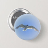 Badge Rond 5 Cm Bouton 2 de mouette en vol (Devant & derrière)