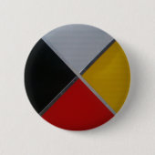 Badge Rond 5 Cm Bouton 2 pouces de la roue de médecine (Devant)