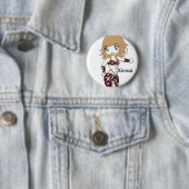 Badge Rond 5 Cm Bouton 3 de BellyDancer (En situation)