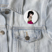 Badge Rond 5 Cm Bouton 4 de BellyDancer (En situation)