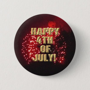 Badge Rond 5 Cm Bouton 4 juillet Fireworks 7