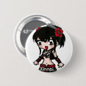 Badge Rond 5 Cm Bouton 6 de BellyDancer - fusion tribale (Devant & derrière)