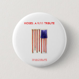 Badge Rond 5 Cm Bouton 9/11 Drapeau Américain Pompiers Novelty