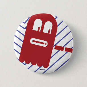 Badge Rond 5 Cm bouton à 8 bits de FANTÔME