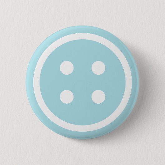 Badge Rond 5 Cm Bouton à coudre bleu (Devant)