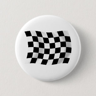 Badge Rond 5 Cm Bouton à damier