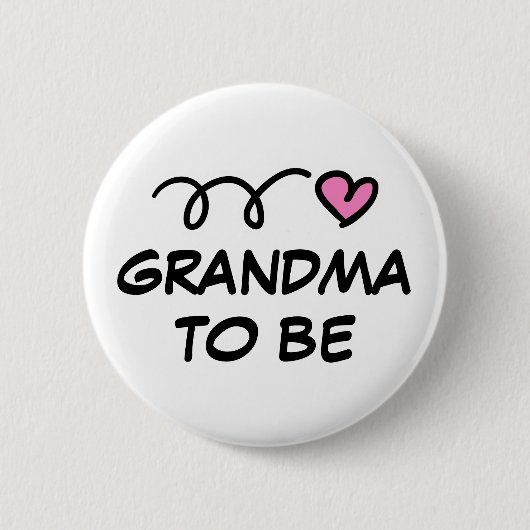 Badge Rond 5 Cm Bouton à épingler 'Future grand-mère' (Devant)