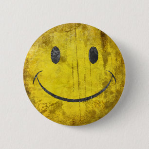 Badge Rond 5 Cm Bouton affligé de visage