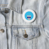 Badge Rond 5 Cm Bouton Afro Thunder (En situation)