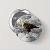Badge Rond 5 Cm Bouton Aigle (Devant & derrière)