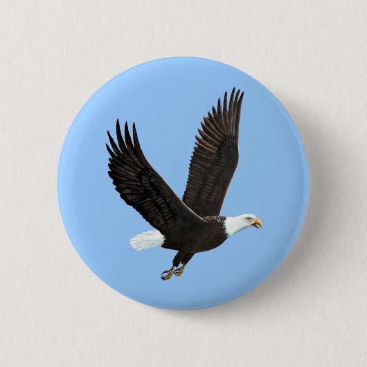 Badge Rond 5 Cm Bouton Aigle (Devant)