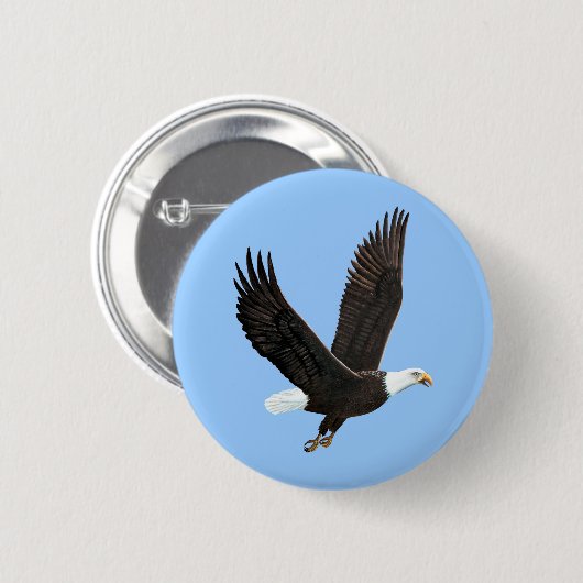 Badge Rond 5 Cm Bouton Aigle (Devant & derrière)