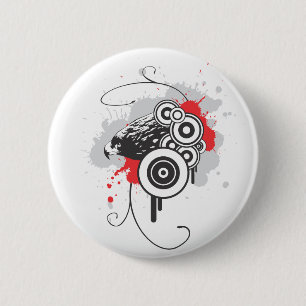 Badge Rond 5 Cm Bouton Aigle