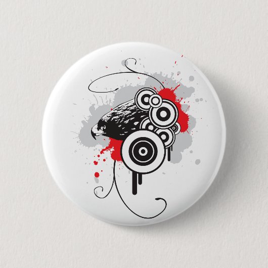 Badge Rond 5 Cm Bouton Aigle (Devant)