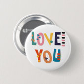 Badge Rond 5 Cm Bouton Aimer (Devant & derrière)