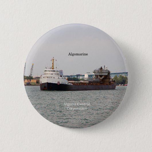 Badge Rond 5 Cm Bouton Algomarine (Devant)