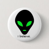 Badge Rond 5 Cm Bouton Alien (Devant)