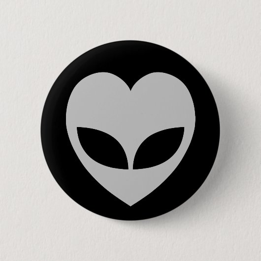 Badge Rond 5 Cm Bouton Alien Love Heart Pinback (Devant)
