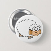 Badge Rond 5 Cm Bouton aliéné fou de moutons (Devant & derrière)