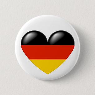 Badge Rond 5 Cm Bouton allemand de coeur - Deutsche Herz