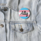Badge Rond 5 Cm Bouton Ally Drapeau (En situation)