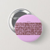 Badge Rond 5 Cm Bouton Alphabet (Devant & derrière)