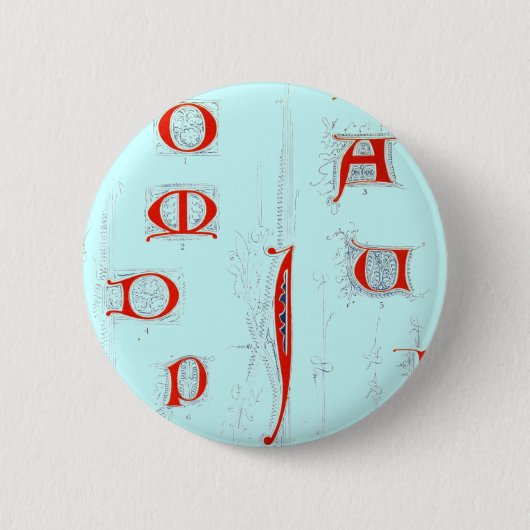 Badge Rond 5 Cm Bouton Alphabet (Devant)