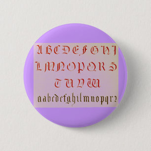 Badge Rond 5 Cm Bouton Alphabet