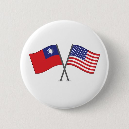 Badge Rond 5 Cm Bouton américain taiwanais (Devant)