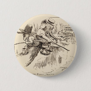 Badge Rond 5 Cm Bouton américain vintage