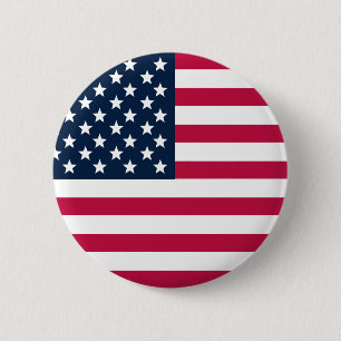 Badge Rond 5 Cm Bouton American Flag Round