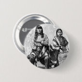 Badge Rond 5 Cm Bouton Amérindiens (Devant & derrière)