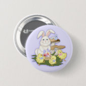 Badge Rond 5 Cm Bouton Amis de Pâques (Devant & derrière)