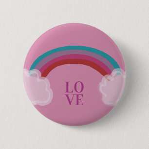 Badge Rond 5 Cm Bouton Amour