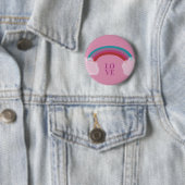 Badge Rond 5 Cm Bouton Amour (En situation)