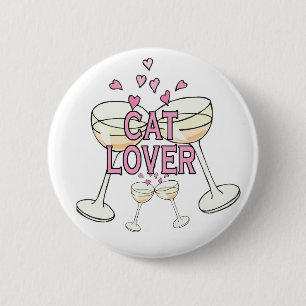 Badge Rond 5 Cm Bouton : Amoureux des chats