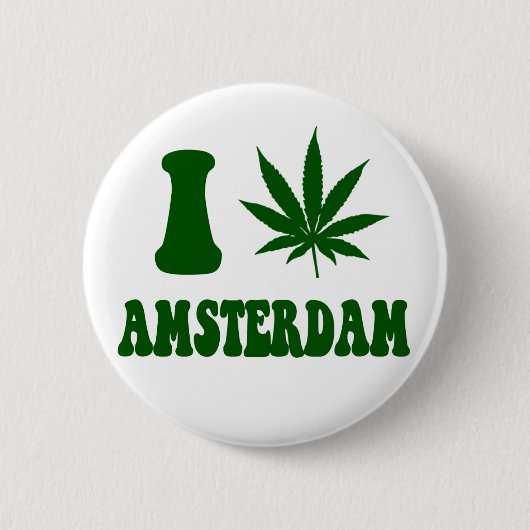 Badge Rond 5 Cm Bouton Amsterdam (Devant)