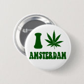 Badge Rond 5 Cm Bouton Amsterdam (Devant & derrière)
