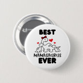 Badge Rond 5 Cm Bouton amusant Meilleur Mamasaurus Jamais (Devant & derrière)