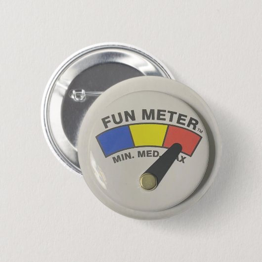 BADGE ROND 5 CM BOUTON AMUSANT MÈTRE (Devant & derrière)