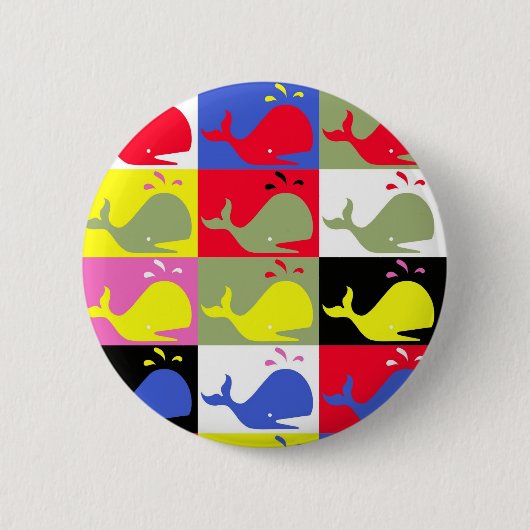 Badge Rond 5 Cm Bouton Andy Whale-Hole™ (Devant)