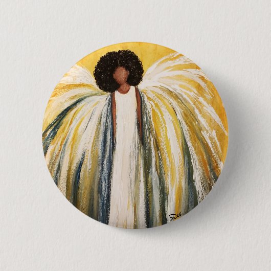 Badge Rond 5 Cm Bouton Angel du gardien (Devant)