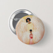 Badge Rond 5 Cm Bouton Angel Love (Devant & derrière)
